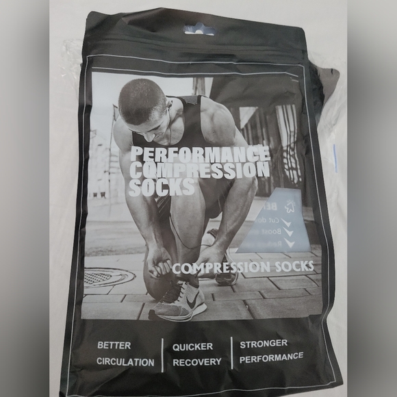 bropite Zipper Open Toe Compression Socks Women/Men 2 Pairs Knee high 15-20mmhg - Picture 8 of 8